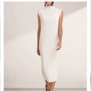 ARITZIA | BABATON White Sheath Midi Dress. No Flows.Sz S